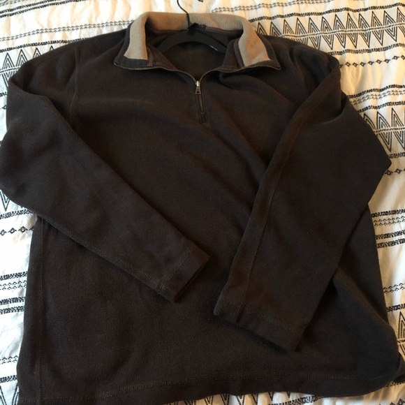 Banana Republic Quarter-Zip Brown Sweater Size L - Picture 6 of 8